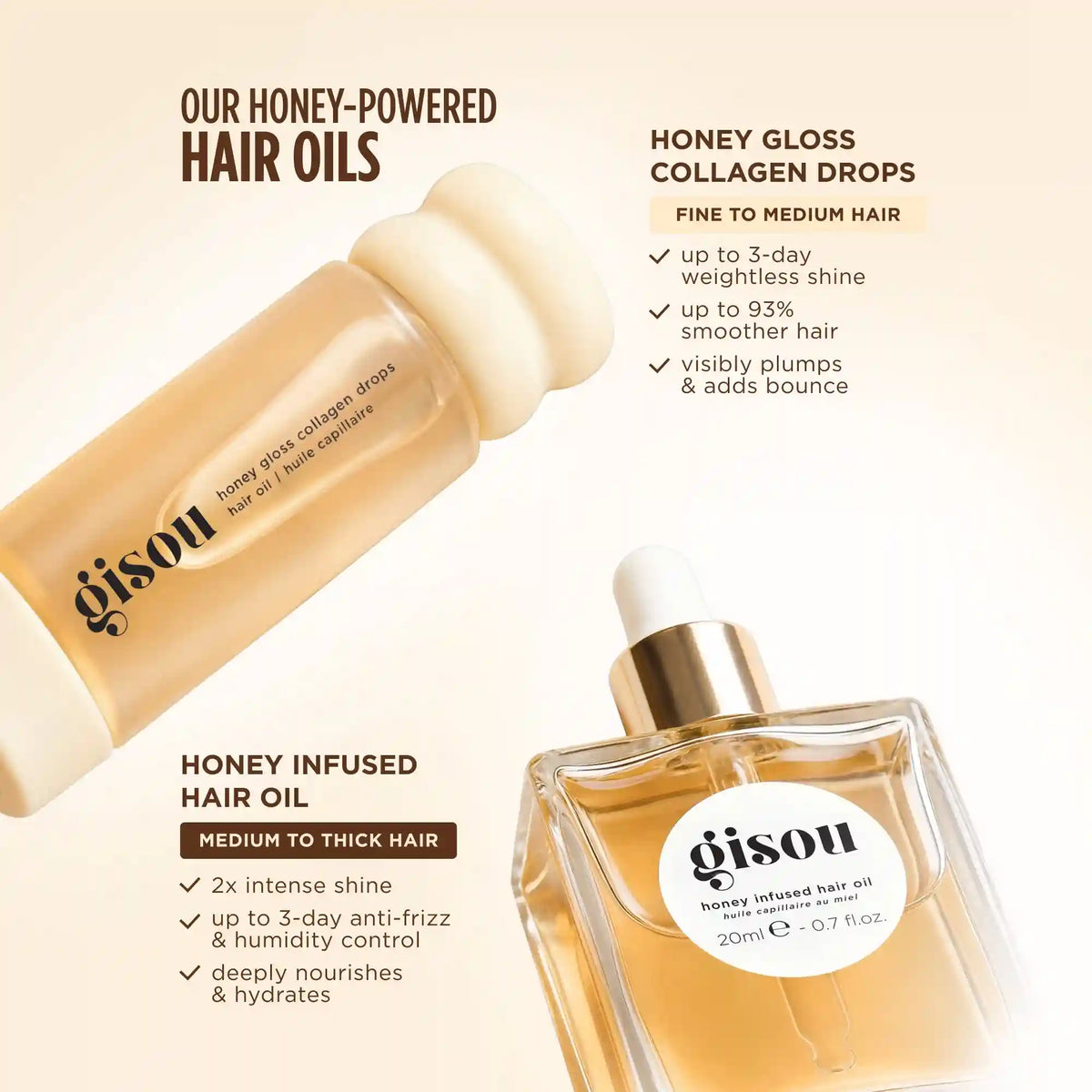 Honey Gloss Collagen Drops Hair Oil
